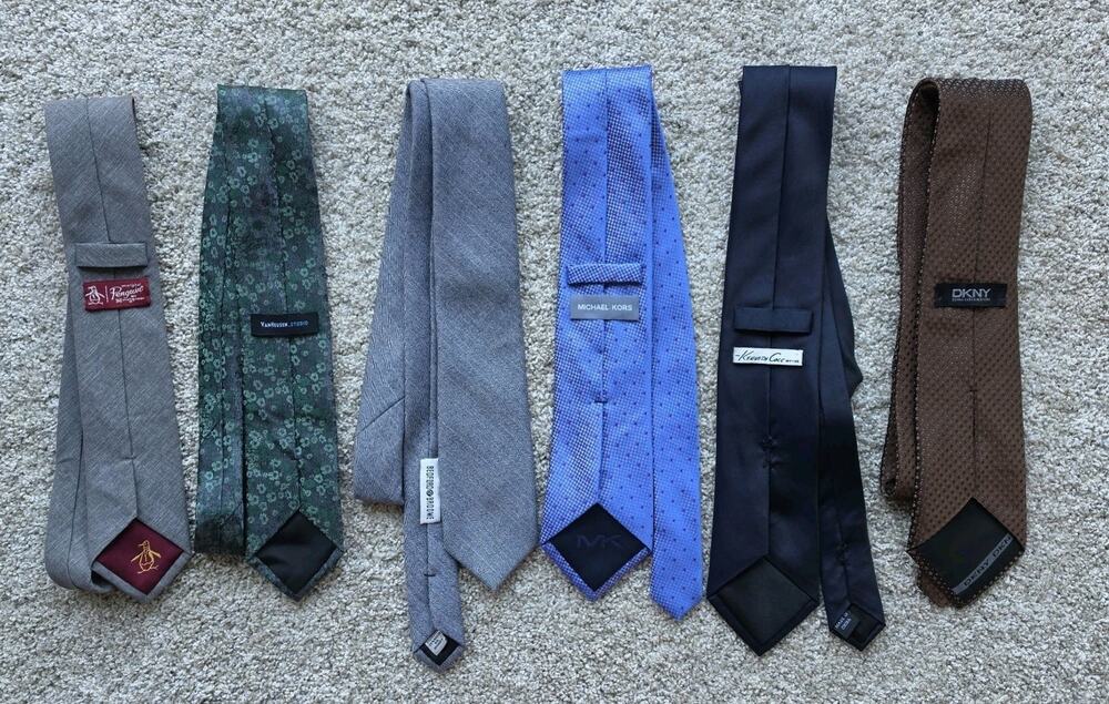 DNKY, Michael Kors, KC, Penguin, VH Men's Multicolor Assorted Ties - Lot of 6